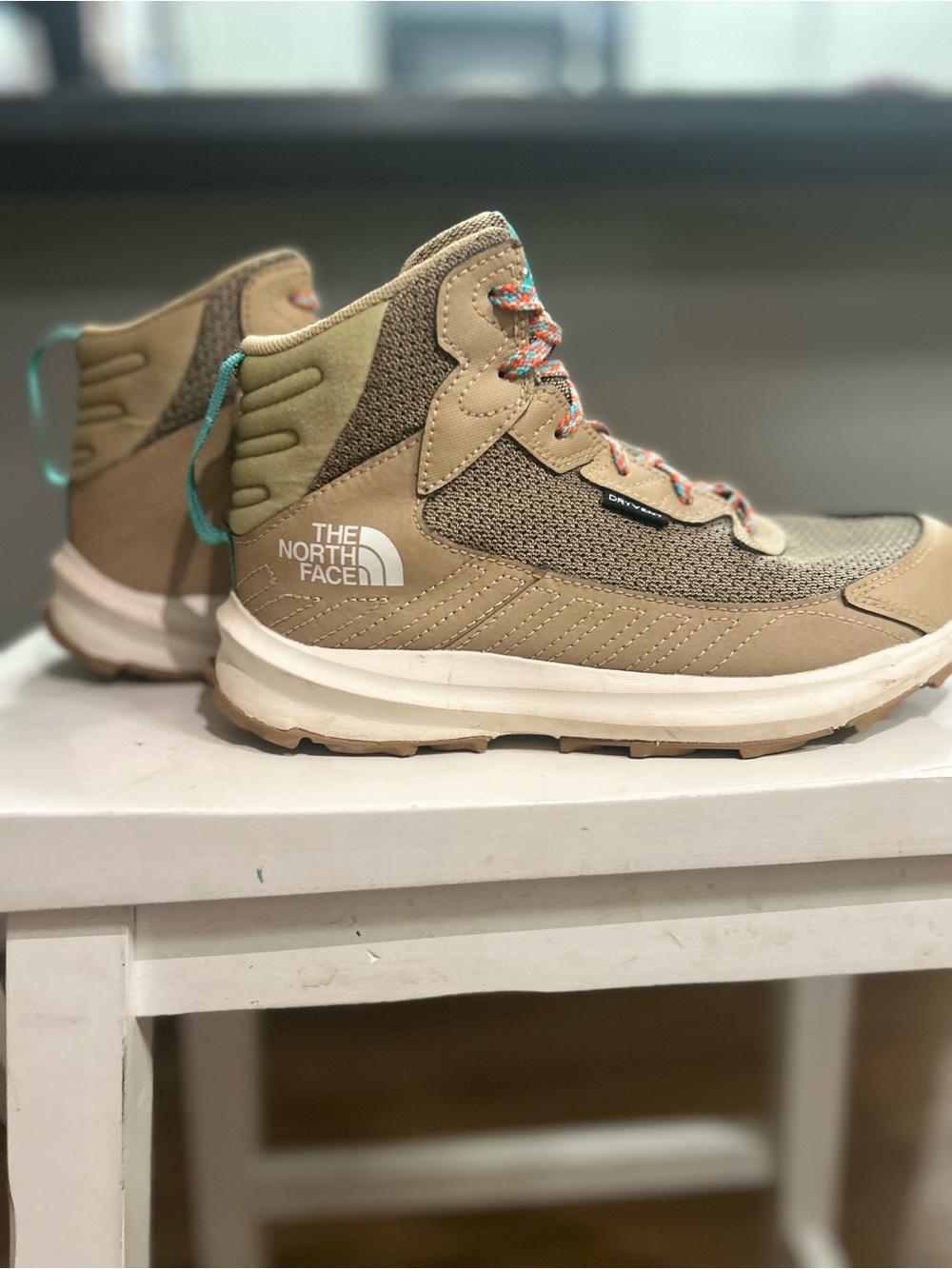 The North Face Kids' Tan High-Top Hiking Boots/Sneakers